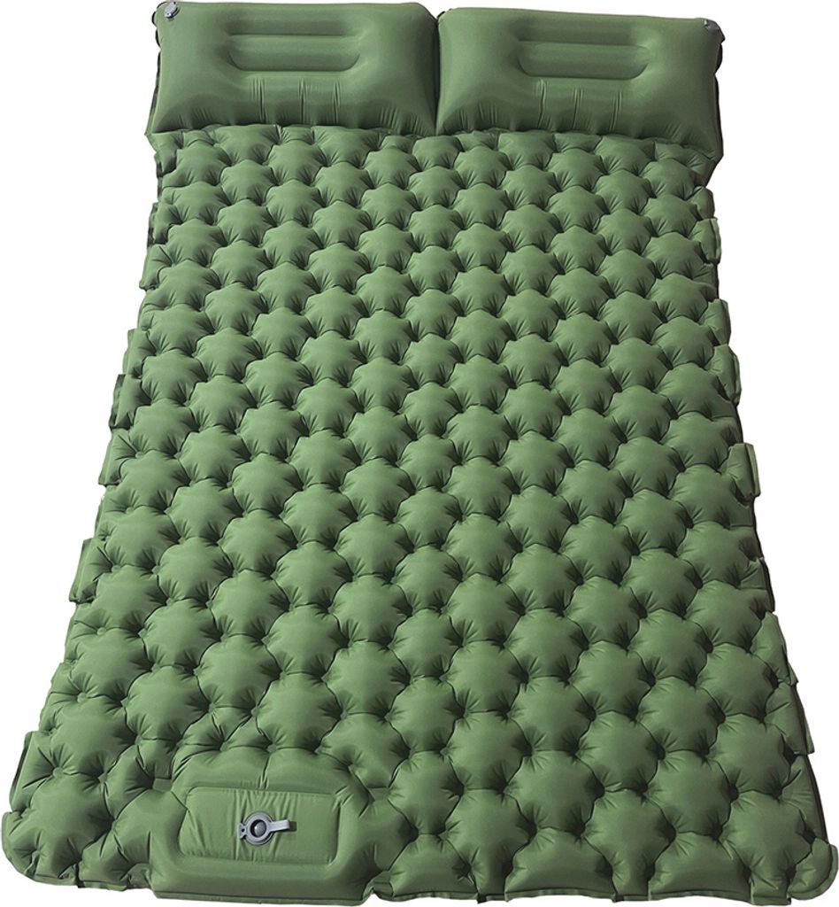 Doppel-Isomatte Camping Isomatte für 2 Personen Ultraleichte Outdoor Isomatte mit Fußdruckpumpe, Extra Dick Aufblasbar Langlebig Selbstaufblasend...