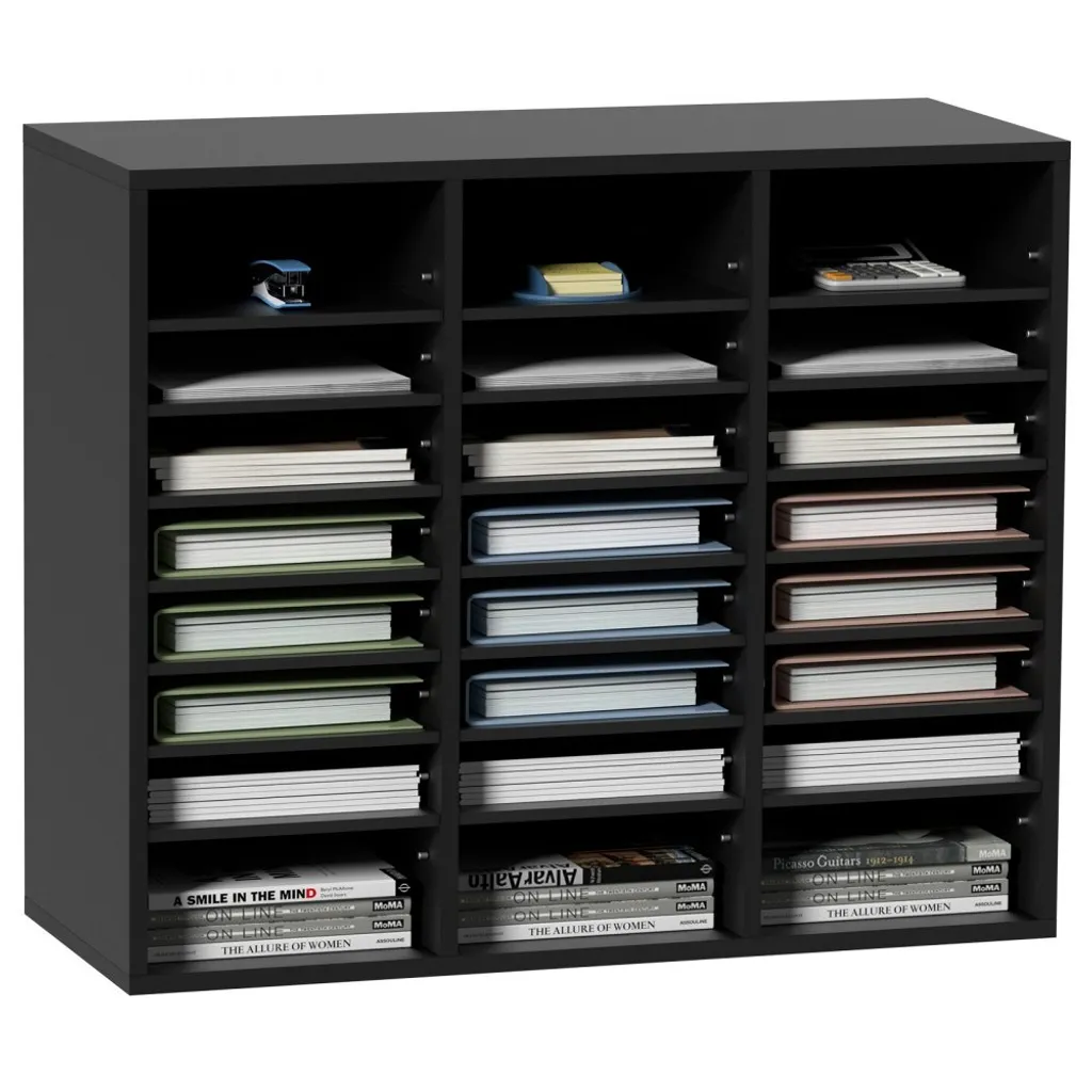 Rangement de bureau pour courrier A4 - Système de tri 24 cases réglable