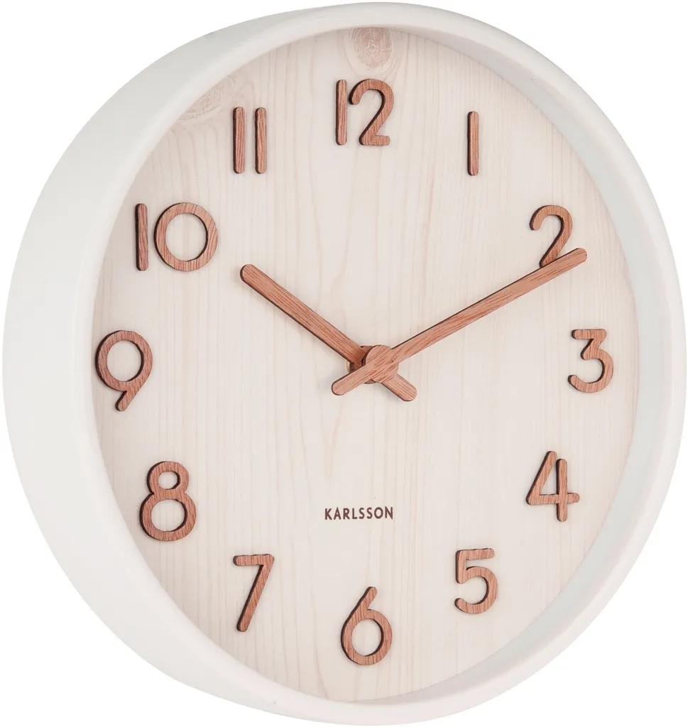 Orologio Legno Pure Karlsson 22cm | Arredo Moderno Scandinavo Online