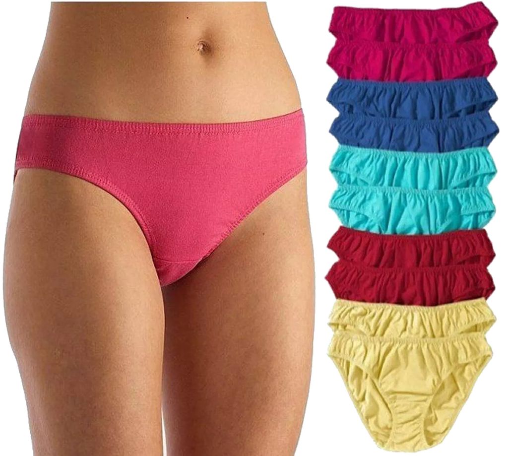 10er-Pack Damenslips Sophia Slip im Multipack aus Baumwolle Unterhosen in 5 Farben, Gr. 48/50