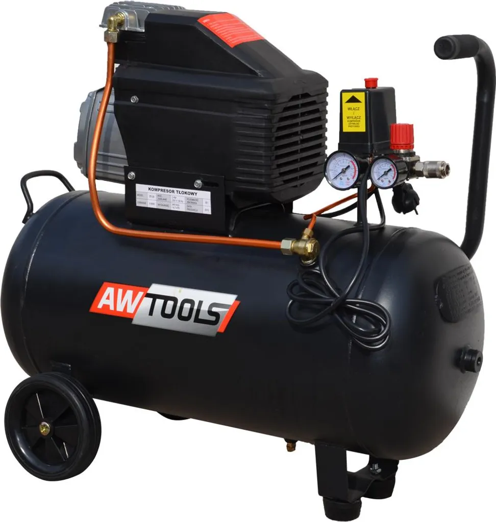 Compresseur à air lubrifié 50L Awtools Fl-50L avec débit de 245L/Min