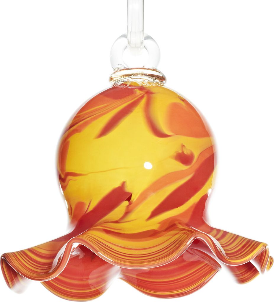 Glockenblume Gartenflair 16cm mit Stab orange rot