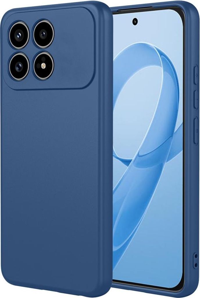 Hülle für Xiaomi Poco F8 Pro - Phonesta Soft Silk Silikon Back Cover - Dunkelblau