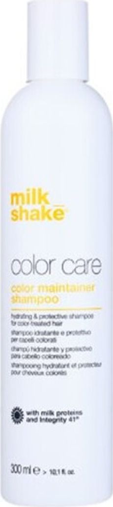 A white bottle of Milk_Shake Color Care Color Maintainer Shampoo.