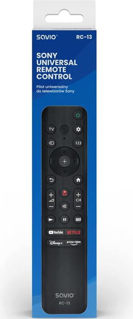 Savio RC-13, TV, IR Wireless, Tlačidlá, Čierna Obrázok produktu 