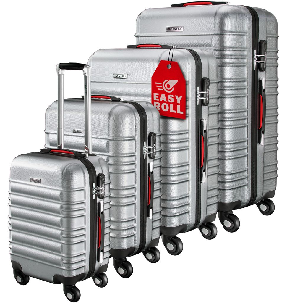 MONZANA® Kofferset 4tlg Hartschalen Koffer S-M-L-XL Produktbild 