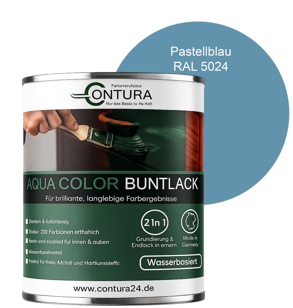 Contura 750ml. Buntlack Lackfarbe Lack Außen Innen Holz Produktbild 