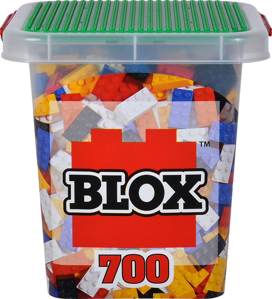 Simba Blox Eimer 700, 8er Steine Bunt in Dose, Bausteine, Immagine del prodotto 