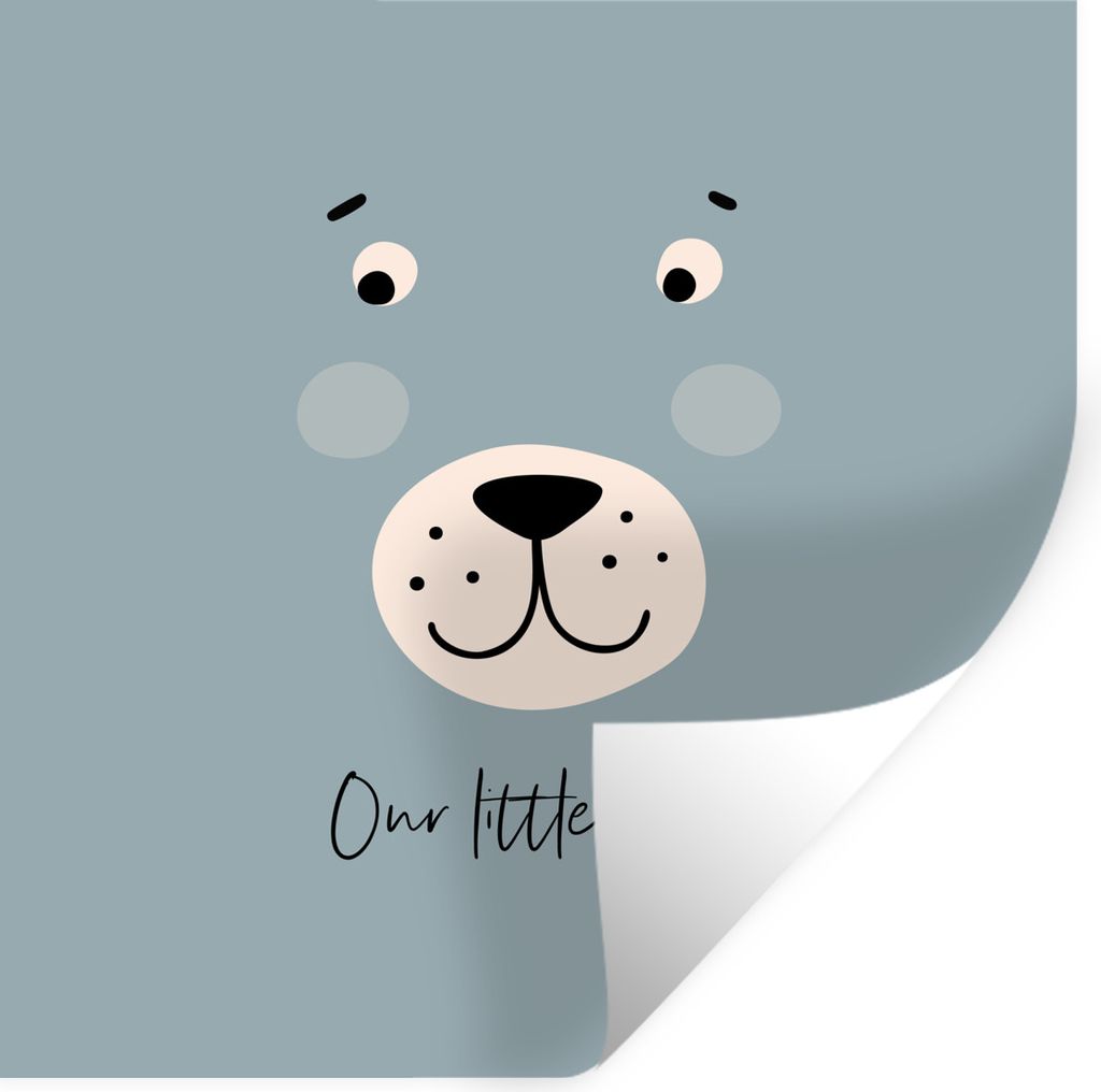 MuchoWow Wandtattoo Wandsticker Wandaufkleber Zitate - Unser kleiner Junge - Sprichwörter - Jungen - Baby - Kleiner Junge 100x100 cm Selbstklebe...