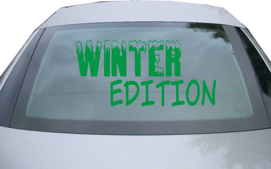 Indigos UG - Aufkleber Heckscheibe & Motorklappe DE6274 - grün - 600x285 mm - winter edition - Auto Scheiben Fenster Heckklappe Tuning Racing JDM ...