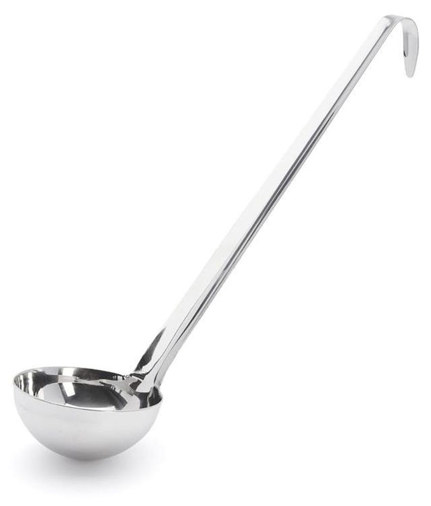 Kochlöffel, Edelstahl, 10 cm Durchmesser, 42 cm Länge