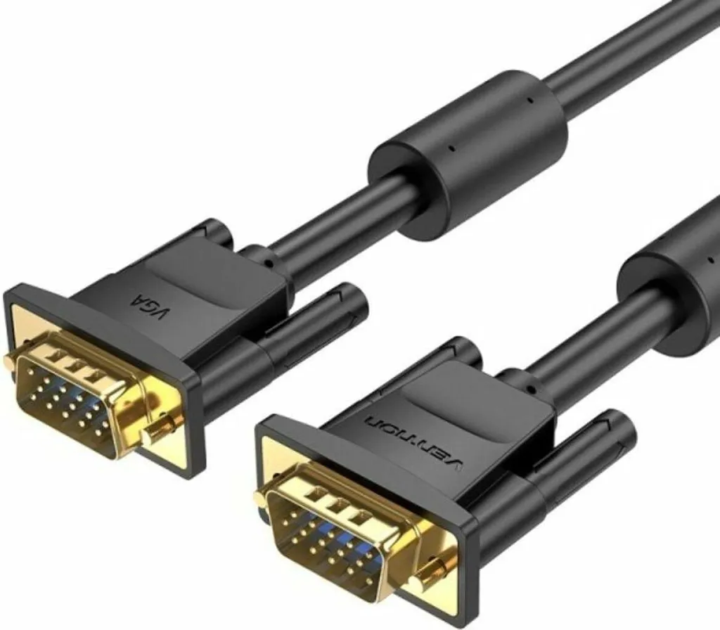 Câble VGA 10m Haute Qualité Vention DAEBL avec Double Blindage Noir
