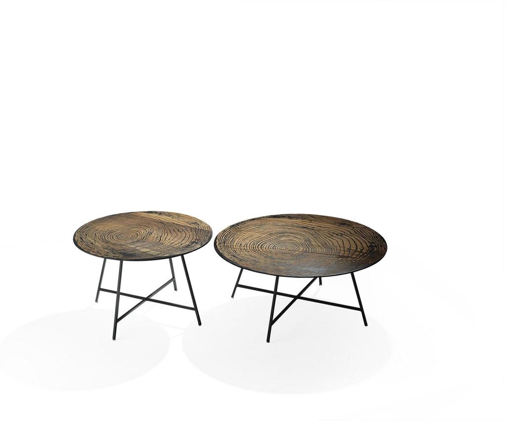 Modern Holz Couchtische Rund 2x Couchtische Möbel Design Wohnzimmer Neu