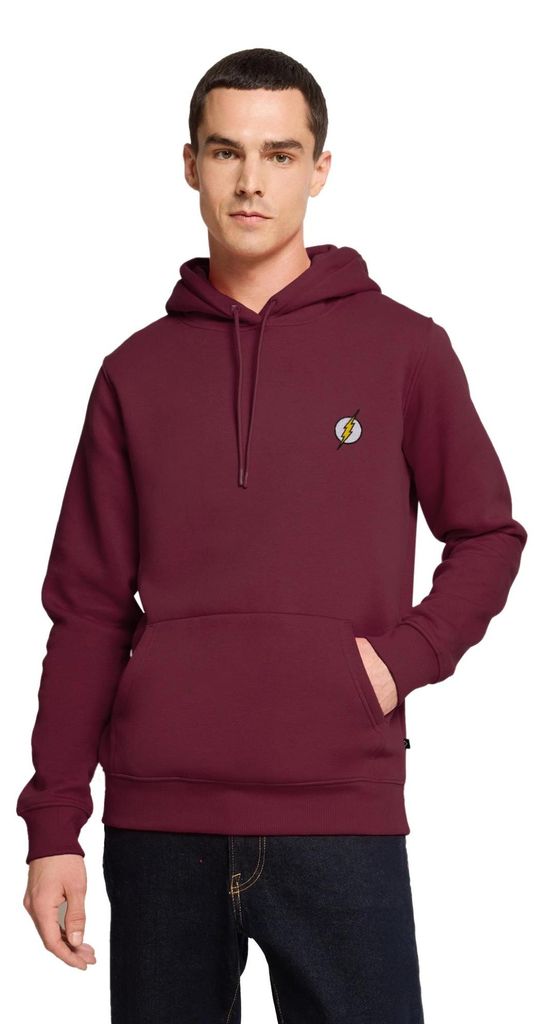 Spreadshirt The Flash Blitz-Symbol Als Stickmotiv Herren Premium Hoodie, 5XL, Burgunderrot