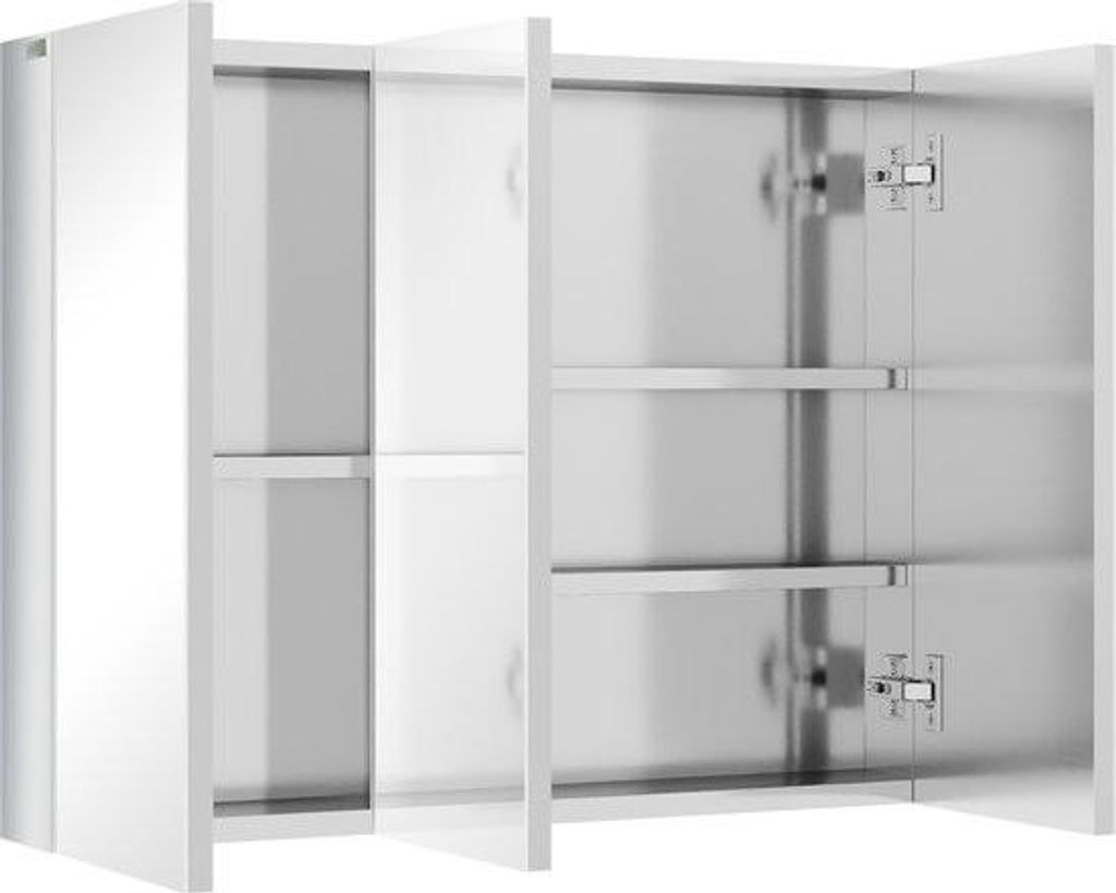 Kleankin Spiegelschrank mit drei Türen silber