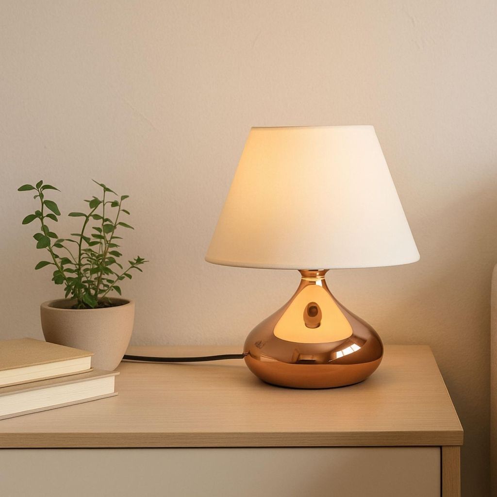 Opviq, 241946, Tischlampe, Creme, PVC, 22 x 25 cm