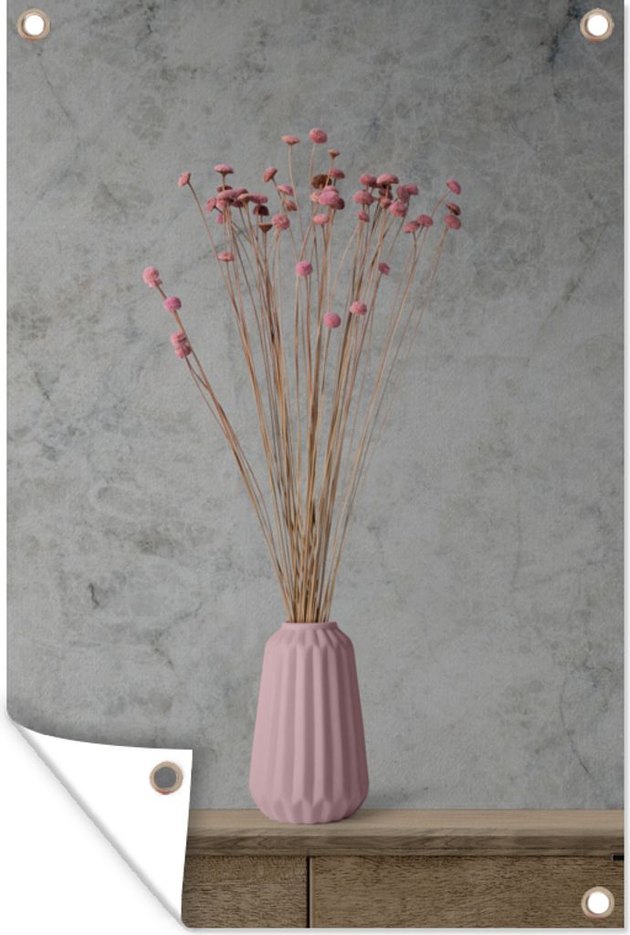 MuchoWow 80x120 cm Outdoor-Poster Gartendeko Sichtschutz Garten Poster für den Garten Blumen - Vase - Stilleben