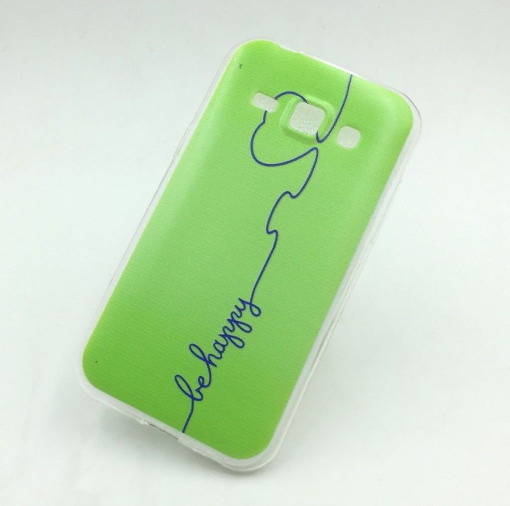 Handyhülle Schutzhülle für Samsung Galaxy J1 (2015) Case Cover Bumper Etuis Silikon Grün