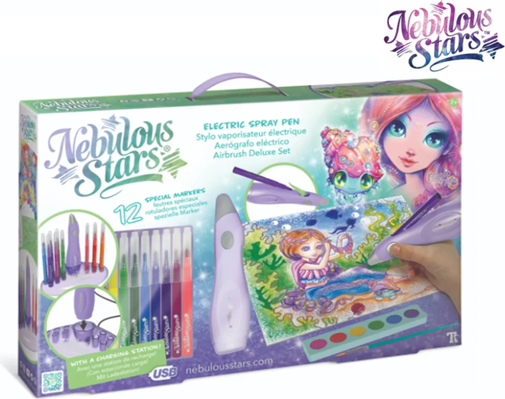 Stylet Aérographe Nebulous Stars Rechargeable Set de Peinture Complet
