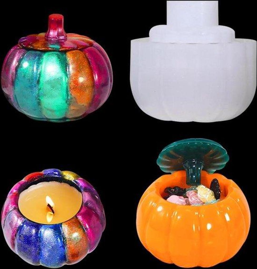 Silikonische Opbergdoos mit Resinmold DIY Kandelaar Set