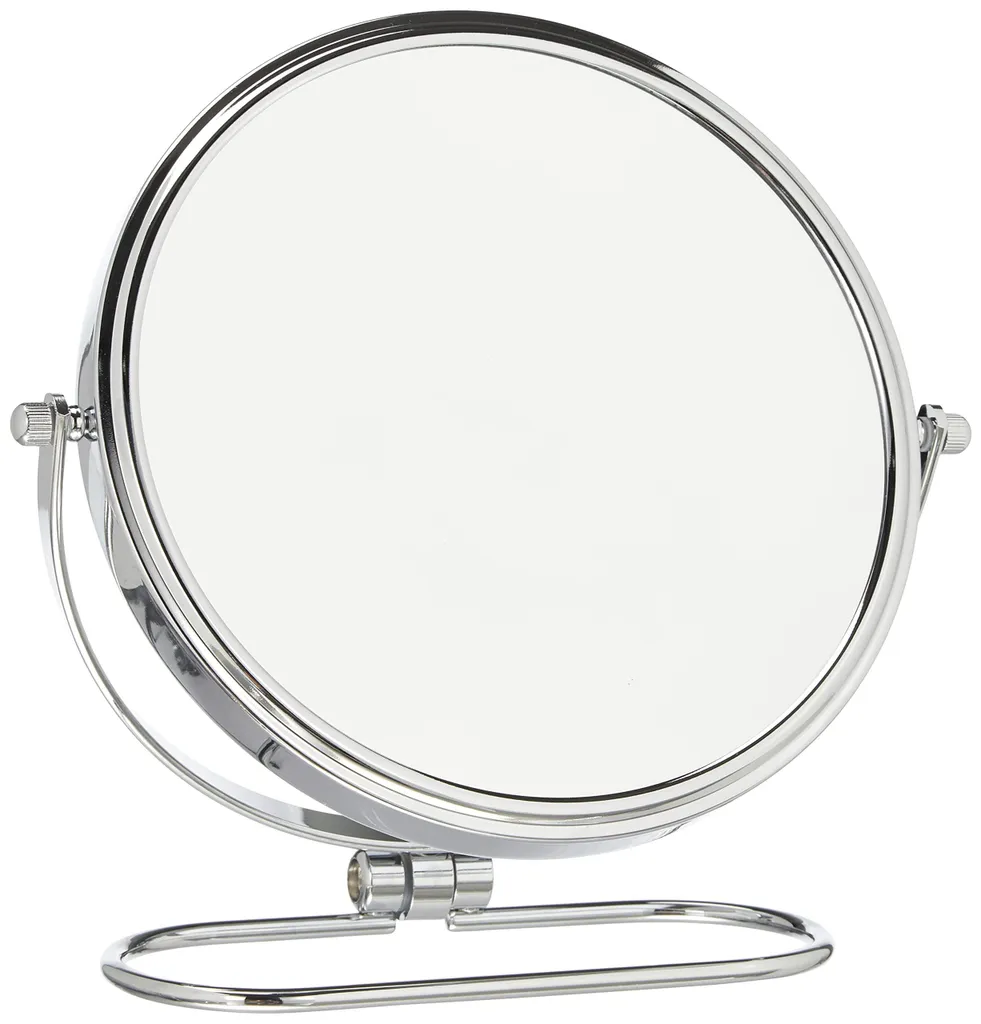 Miroir de table double face grossissant 5x pour soin du visage 20cm