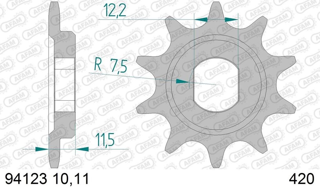 AFAM Standard Stahlritzel vorne 94123 - 420
