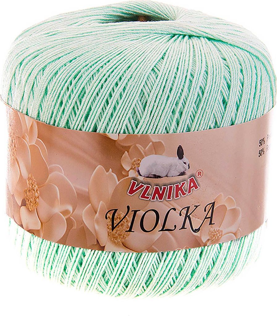 Häkelgarn Violka 50g Baumwolle tlw. recycled Klassikgarn Filetgarn unifarben