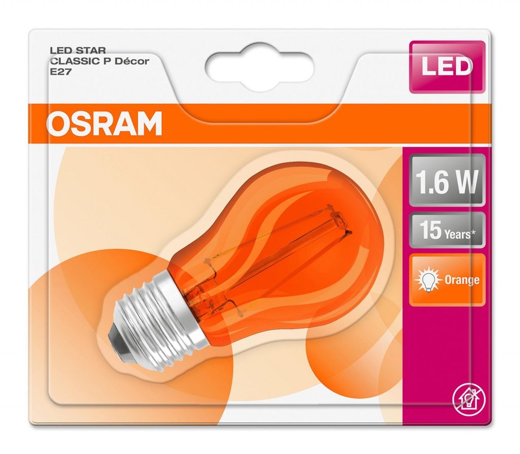 Osram LED Filament Leuchtmittel Tropfen bunt 1,6W = 15W E27 Produktbild 