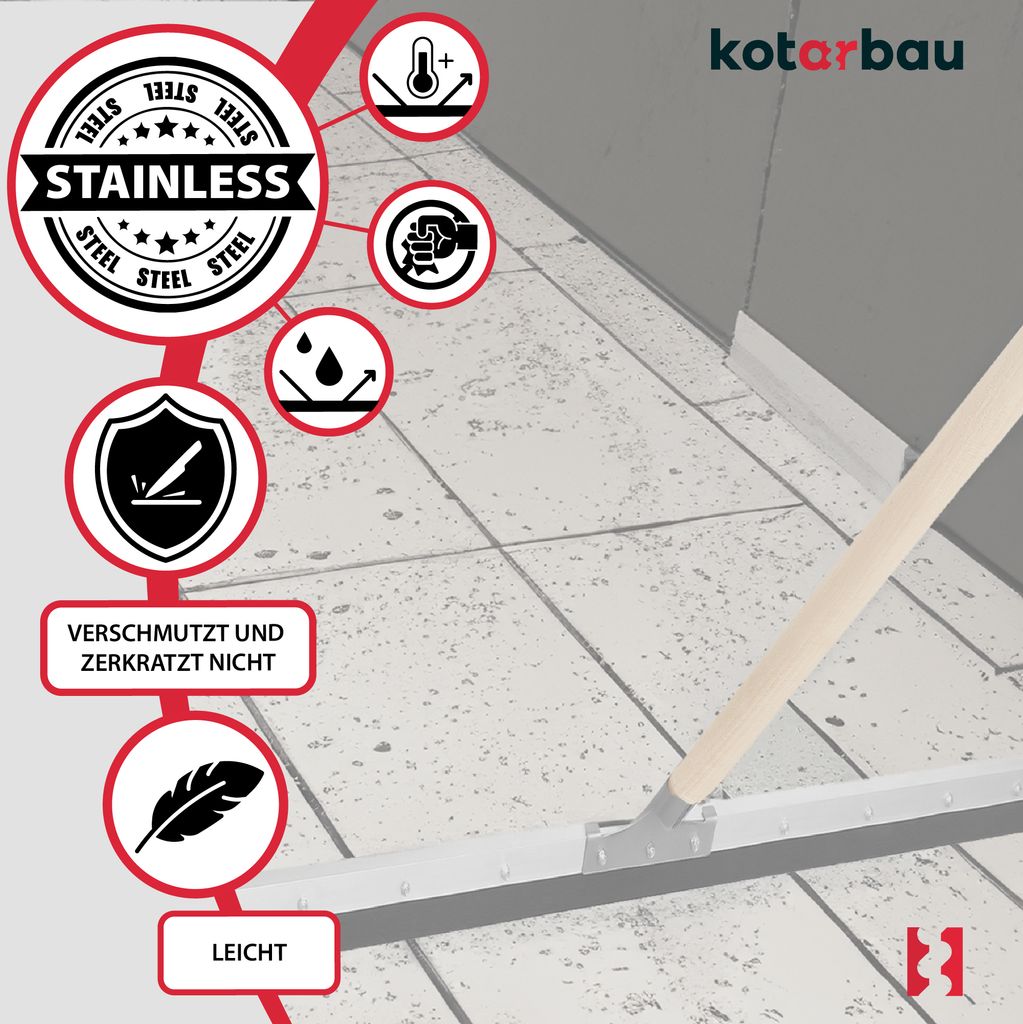 KOTARBAU® Houbová gumová stěrka 90 cm s rukojetí Stěrka na Obrázek produktu 5