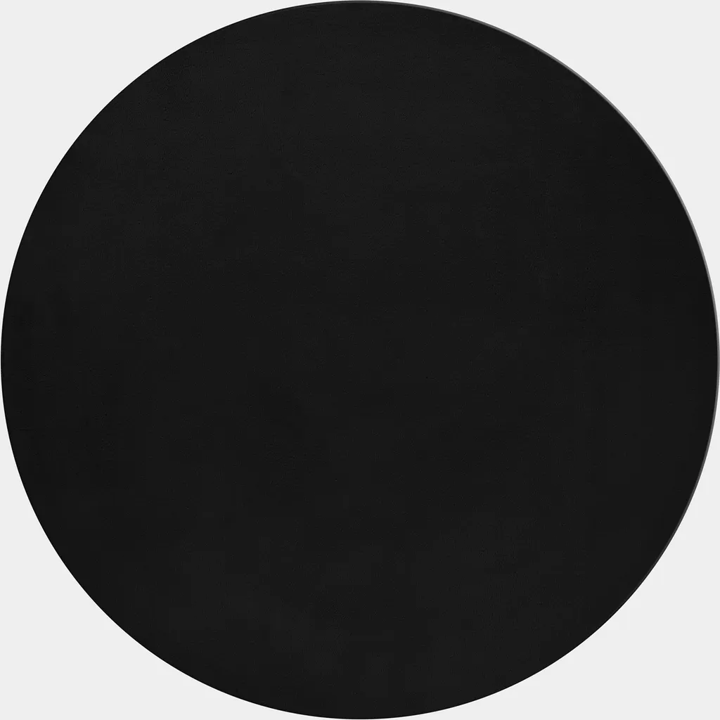 Tapis Rabbit Rond 120 cm Noir Teppium - Tapis Shaggy Doux Poils Longs