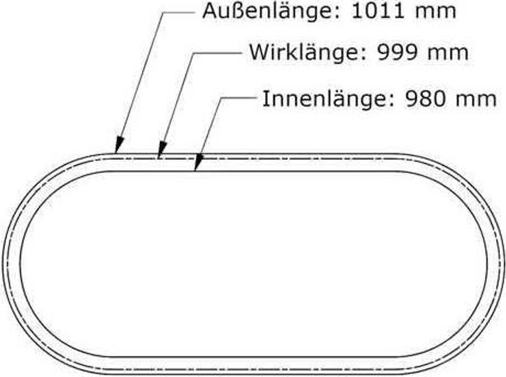Keilriemen 8 x 980 Li Klassischer Keilriemen DIN 2215 V-Belt