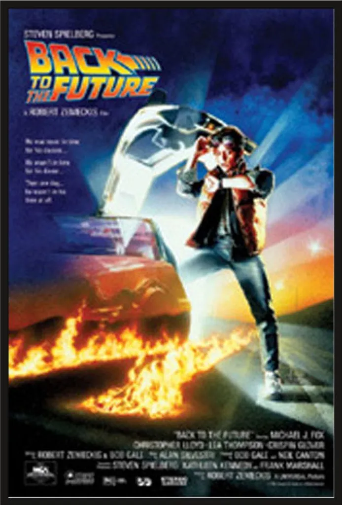 Décoration murale Retour vers le futur poster encadré pour home cinéma