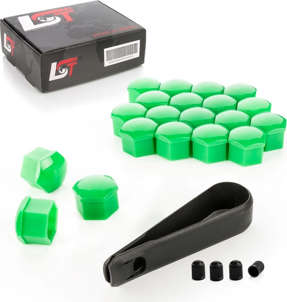 20x Radschrauben Abdeckung Kappen 17 mm grün für KIA HYUNDAI DAEWOO DAIHATSU