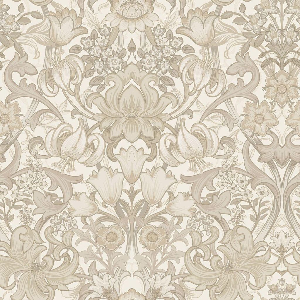 Holden Décor - "Ornamental Floral" Strukturtapete AG3836 (10 m x 53 cm) (Neutral)