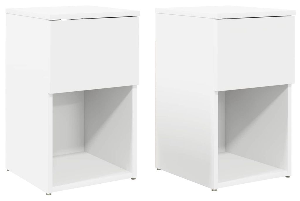Bettschrank 2 pcs Weiß 29 x 31,5 x 49 cm Holzwerkstoff