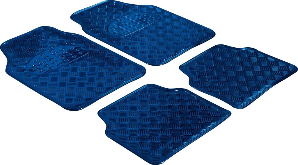 Tappetino auto Walser metallizzato set 4 pezzi blu, 28022 Immagine del prodotto 