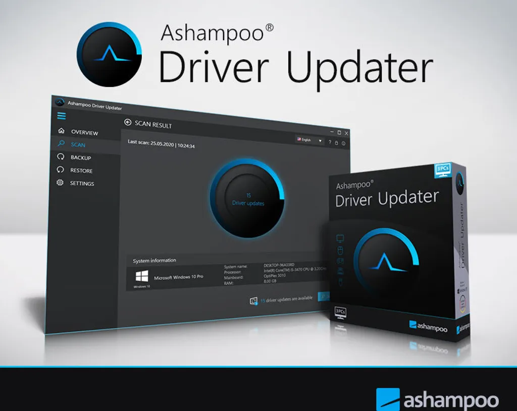 Optimiser Windows avec Ashampoo Driver Updater - Pack 3 PC Licence 1 An - 2