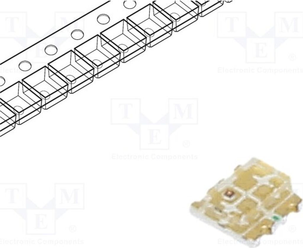 5x LED 140° grün/ blau/ orange 1,6x1,6x0,7mm SMD 0606 20mA RF-W3S198TS-A12 LED-Di