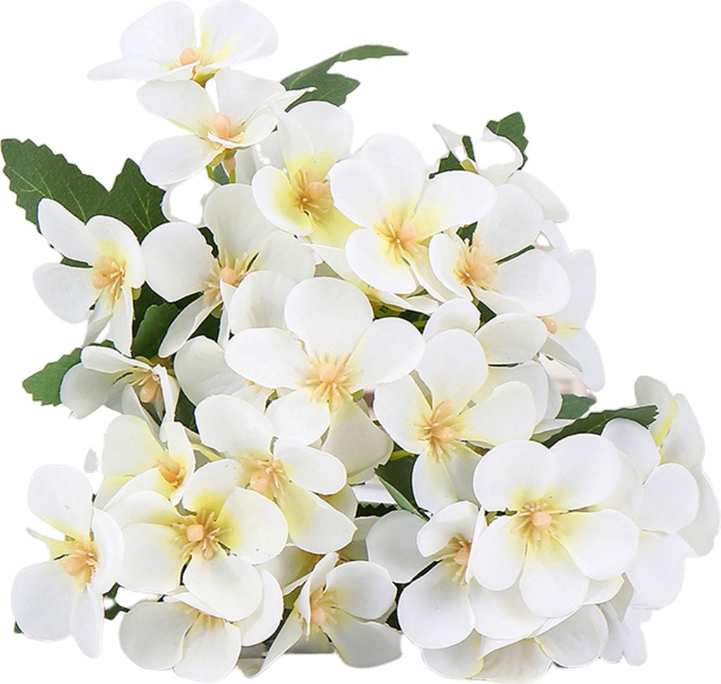 Künstlicher Begonien-Blumenzweig mit Stiel, 5 Gabeln, 35 Köpfe, für Zuhause, Hochzeit, Party, Kunst-Zierapfelblume, Blumenarrangement, Dekoratio...