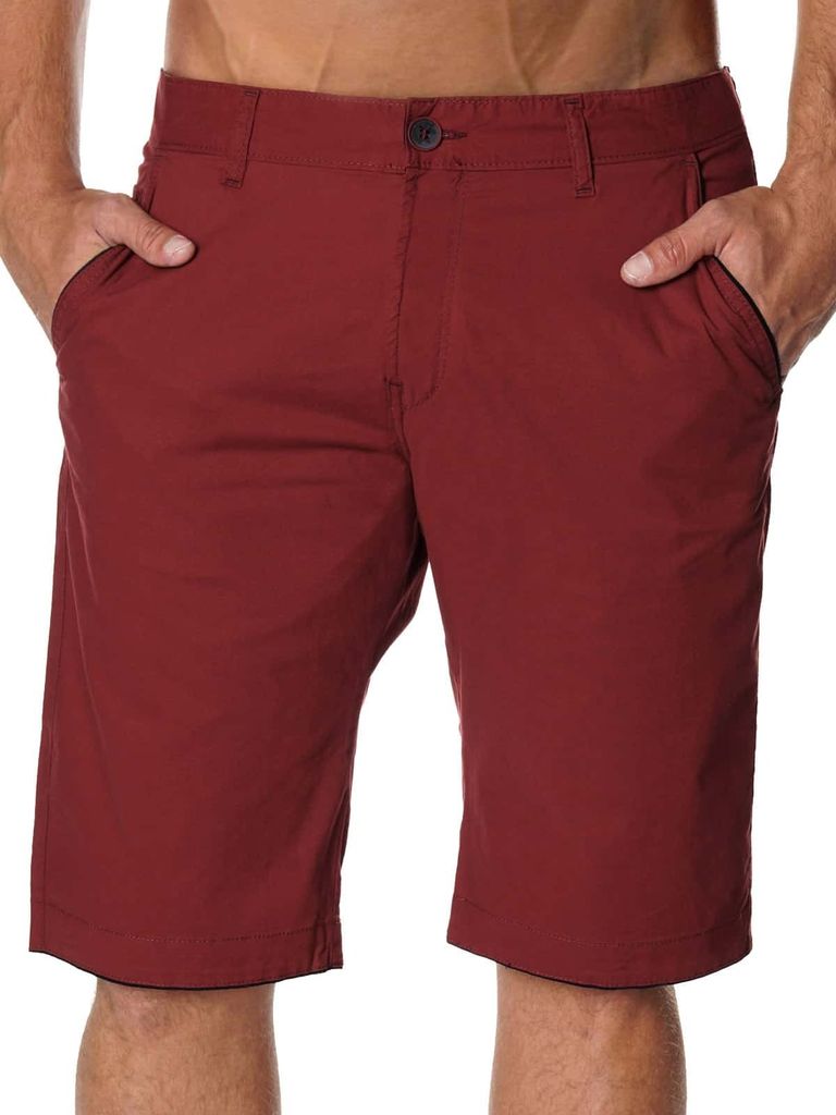 Stanley Jeans Herren Chino Shorts in Bordo W29 1/2 - 86 cm Produktbild 