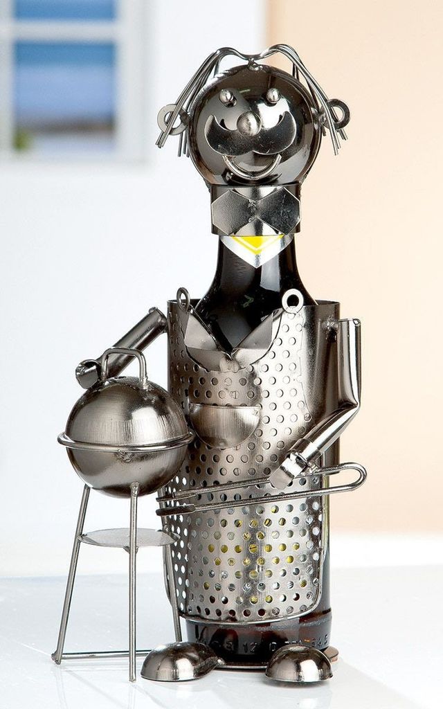 Gilde Flaschenhalter, "Griller", Grillmotiv, Metall, Produktbild 
