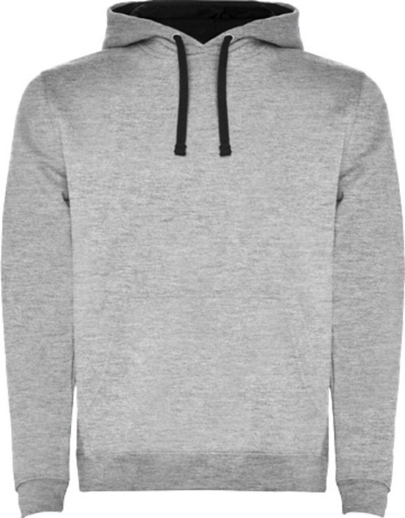 Roly - "Urban" Kapuzenpullover für Herren PF4349 (L) (Grau meliert/Schwarz)