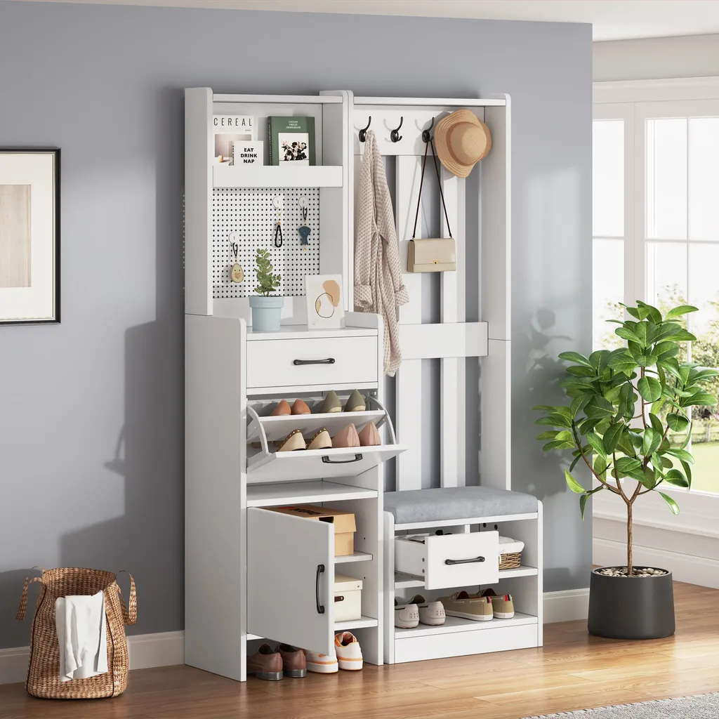 Optimisez votre Petit Couloir avec ce Vestiaire d'Entrée Compact