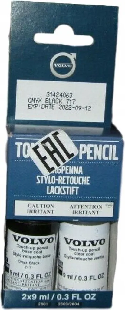 Stylo Retouche Peinture Volvo V40 XC40 Noir Onyx 717 Code OE 31424063