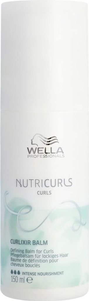 A white bottle of Wella Nutricurls Curls Curlixir Balm.