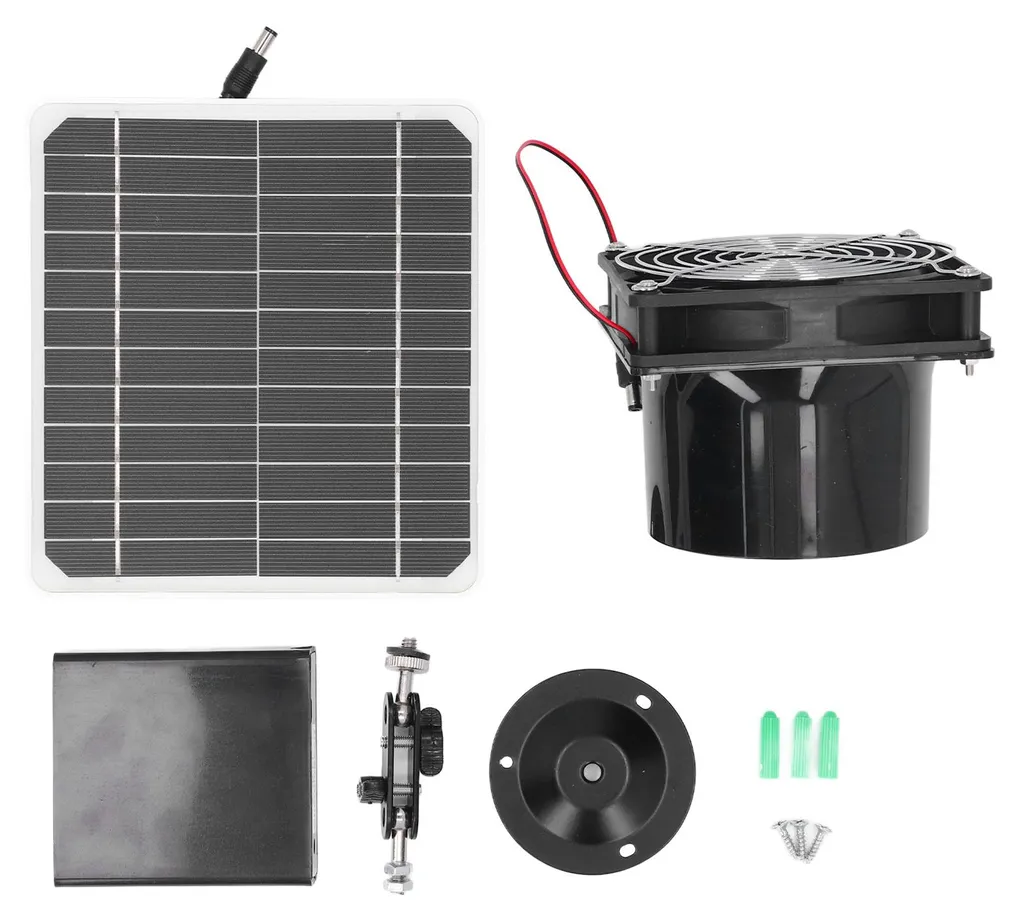 Ventilateur d'extraction solaire 50W 12V 6,5 pouces avec kit monocristallin