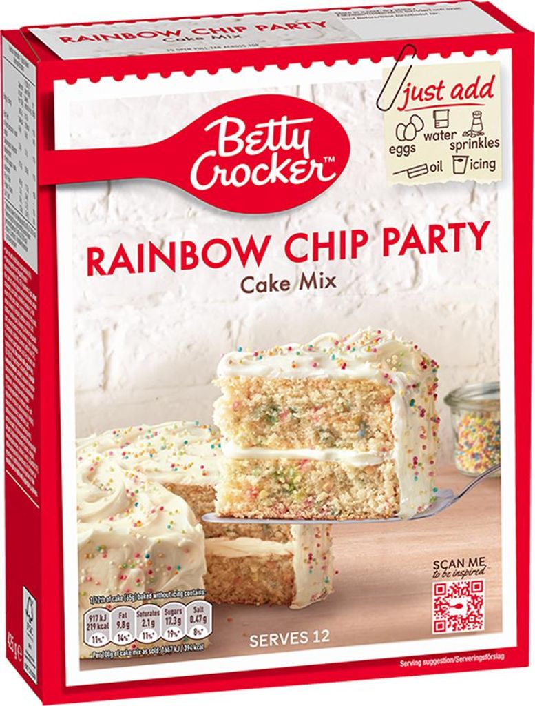 Betty Crocker Rainbow Chip Party Cake Mix 425g
