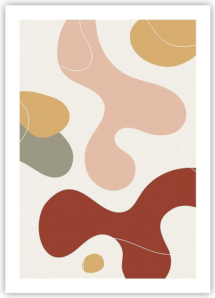 Poster - Poster ohne Rahmen - Abstraktion Flecken Modern - 50x70 cm - Wand Bild - Wanddeko - Wandbilder - Kunstposter - Wandposter - Bilder - Kunst...