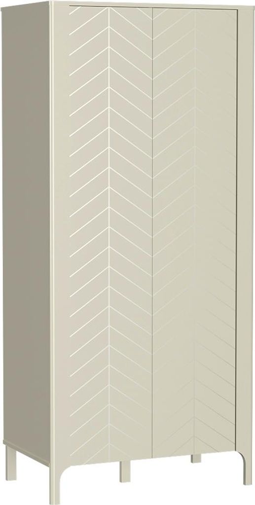 Schlafzimmer-Kleiderschrank 90 cm breit in kaschmir mit 2 Türen & Kleiderstange MAZARA-161