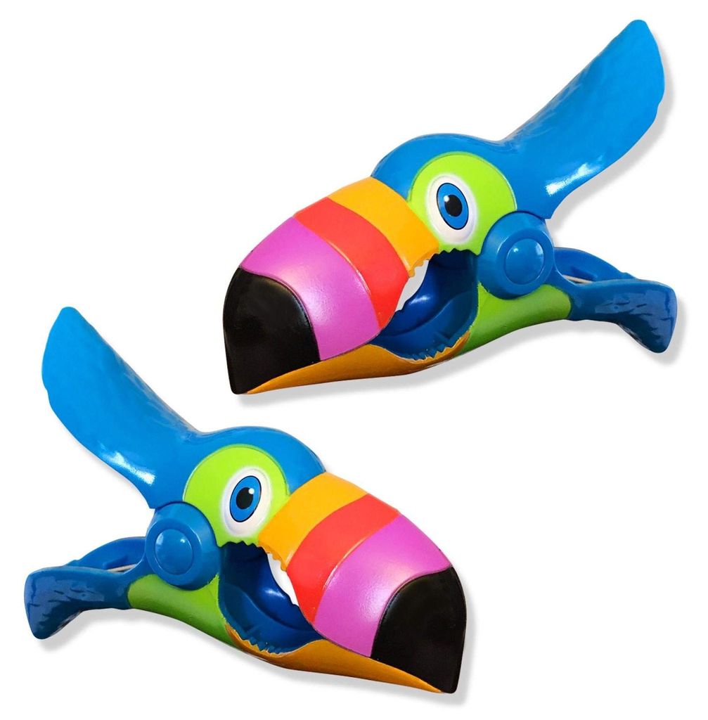 Strandhandtuch-Clips, Toekan-Design, 2 Stück, Kunststoff, Universal